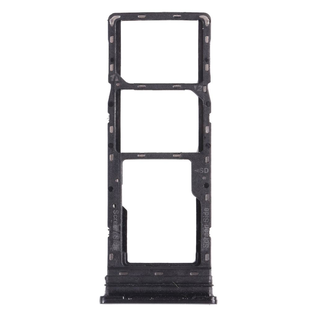 For infinix Smart 5 X657 X657C SIM Card Tray + SIM Card Tray + Micro SD Card Tray (Black)