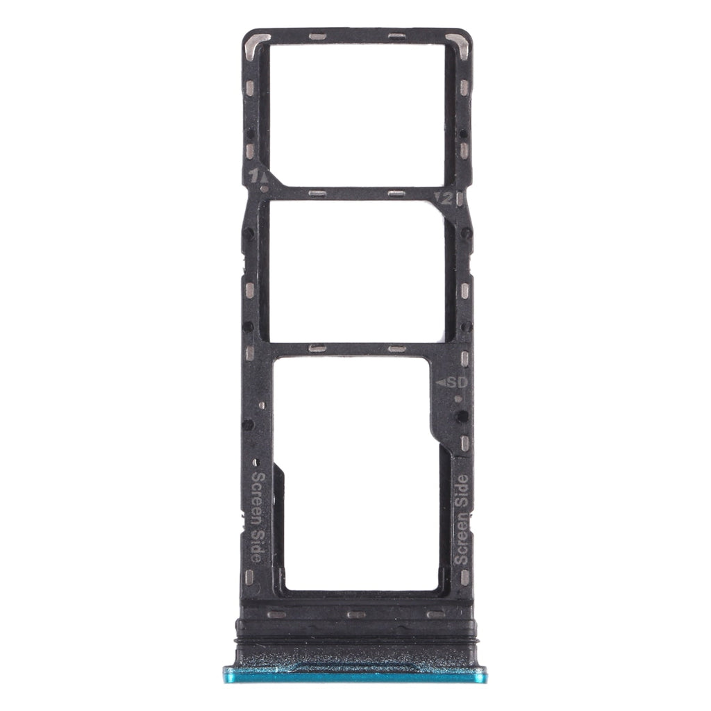 For infinix Smart 5 X657 X657C SIM Card Tray + SIM Card Tray + Micro SD Card Tray (Green)