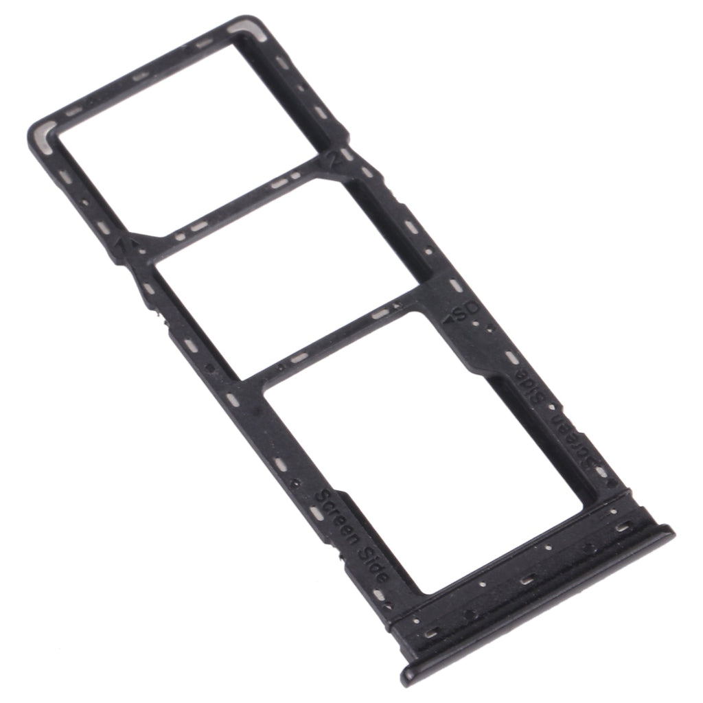 For Tecno Spark 4 / Camon 12 KC2 KC8 CC7 SIM Card Tray + SIM Card Tray + Micro SD Card Tray (Black)