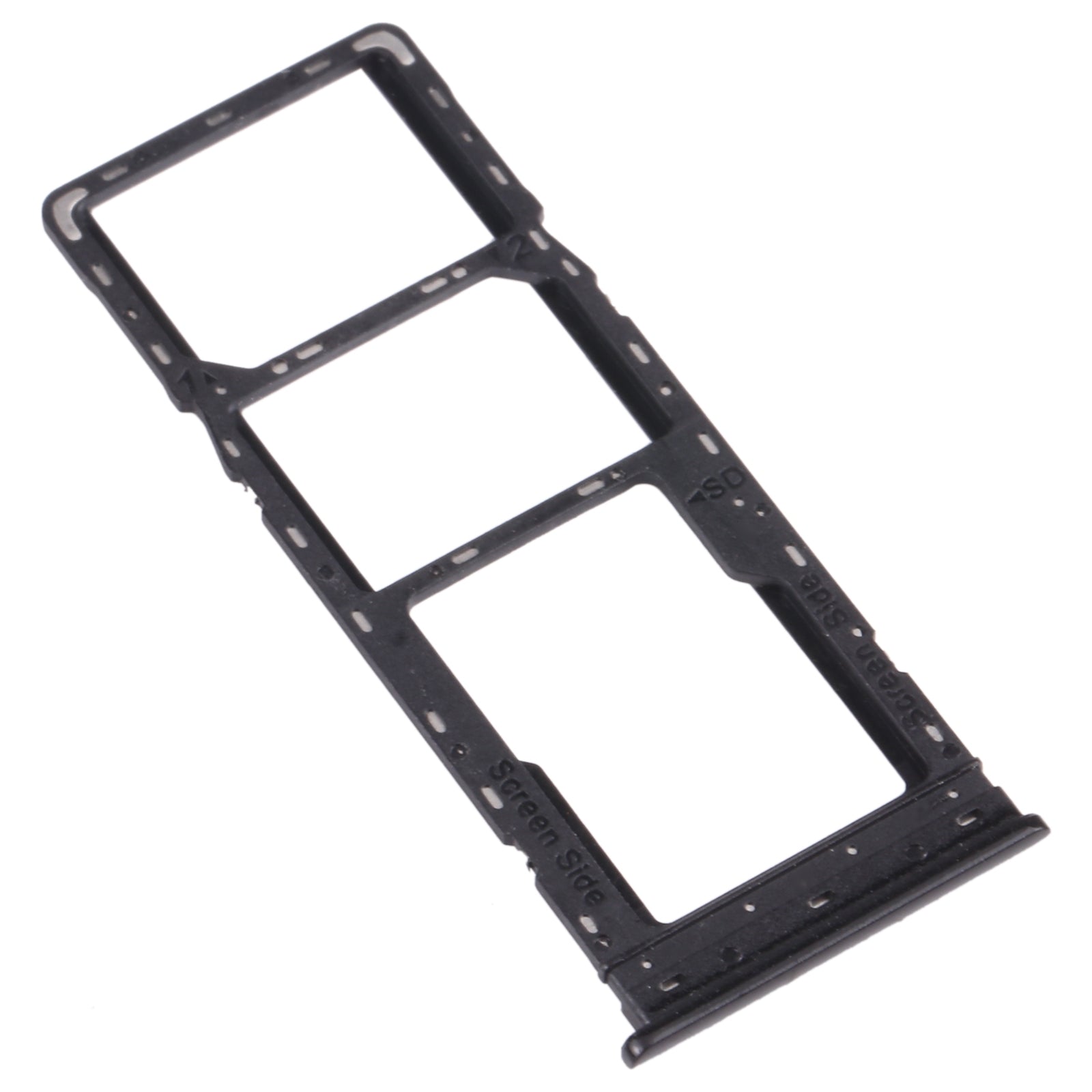 For Tecno Spark 4 / Camon 12 KC2 KC8 CC7 SIM Card Tray + SIM Card Tray + Micro SD Card Tray (Black)