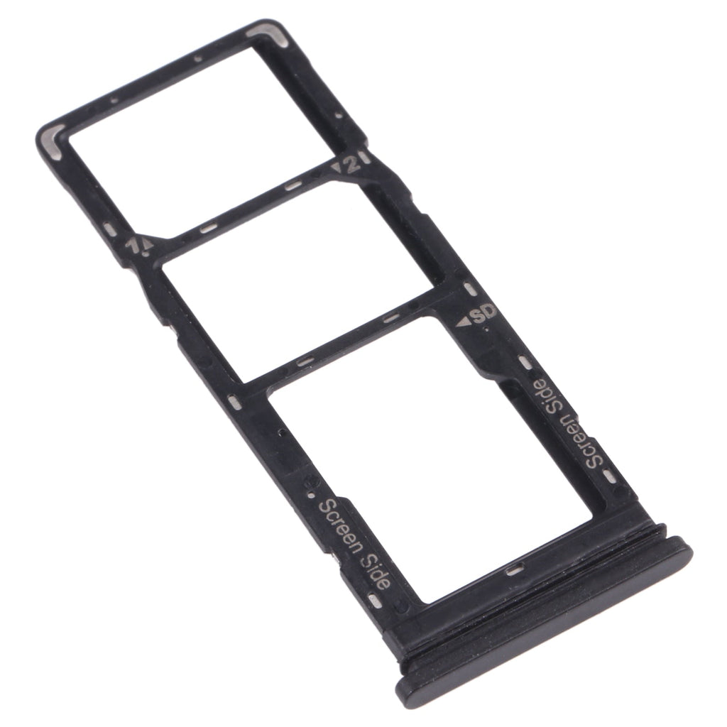 For Tecno Pouvoir 4 Pro / Pouvoir 4 LC7 SIM Card Tray + SIM Card Tray + Micro SD Card Tray (Black)