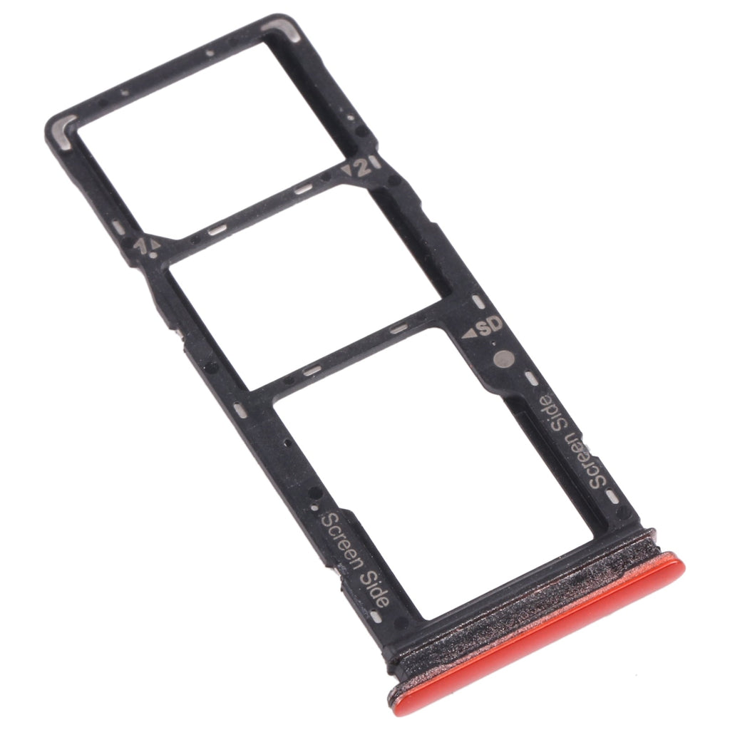 For Tecno Spark 5 Pro KD7 SIM Card Tray + SIM Card Tray + Micro SD Card Tray (Orange)