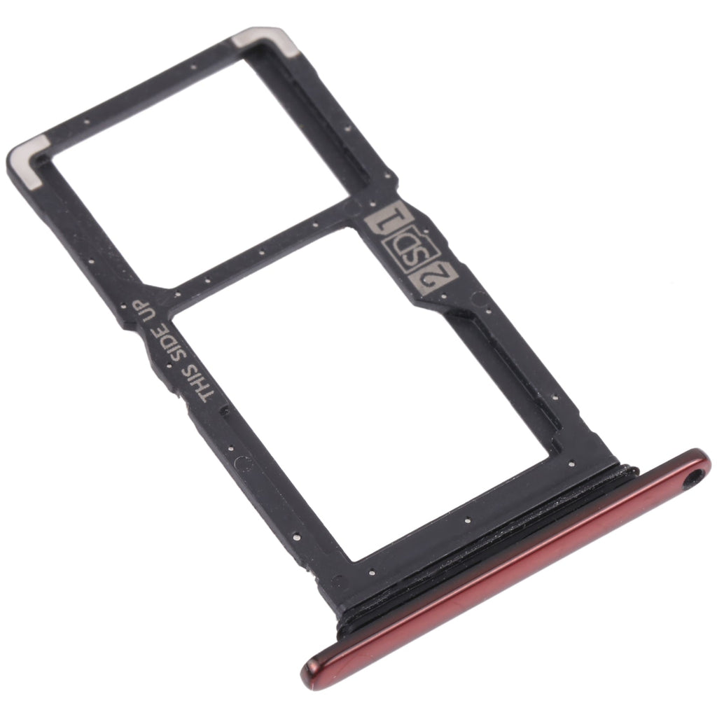 SIM Card Tray + SIM Card Tray / Micro SD Card Tray for Motorola One Hyper XT2027 XT2027-1 (Red)