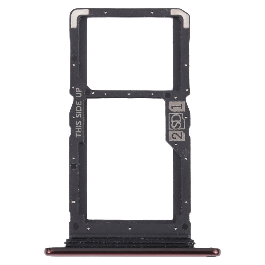 SIM Card Tray + SIM Card Tray / Micro SD Card Tray for Motorola One Hyper XT2027 XT2027-1 (Red)