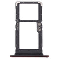 SIM Card Tray + SIM Card Tray / Micro SD Card Tray for Motorola One Hyper XT2027 XT2027-1 (Red)
