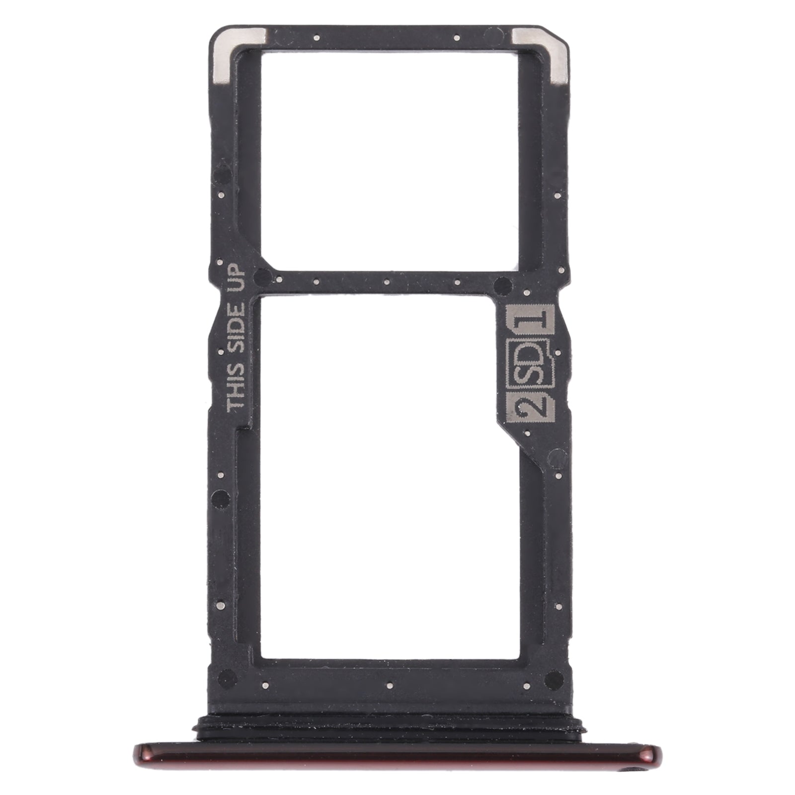 SIM Card Tray + SIM Card Tray / Micro SD Card Tray for Motorola One Hyper XT2027 XT2027-1 (Red)