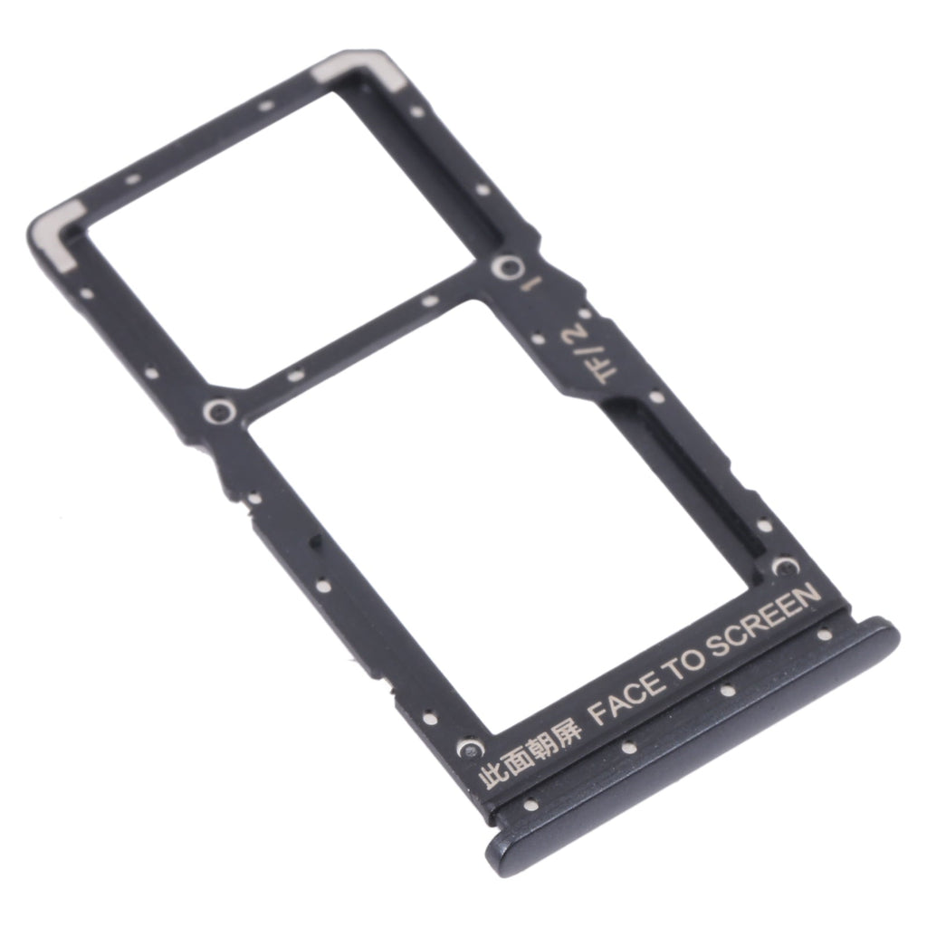 SIM Card Tray + SIM Card Tray / Micro SD Card Tray for Xiaomi Redmi Note 10 5G / Poco M3 Pro 5G / Redmi Note 10T 5G M2103K19G M2103K19C M2103K19PG M2103K19PI(Black)