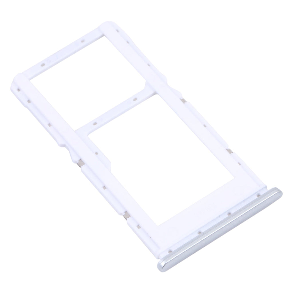 SIM Card Tray + SIM Card Tray / Micro SD Card Tray for Xiaomi Redmi Note 10 5G / Poco M3 Pro 5G / Redmi Note 10T 5G M2103K19G M2103K19C M2103K19PG M2103K19PI(Silver)