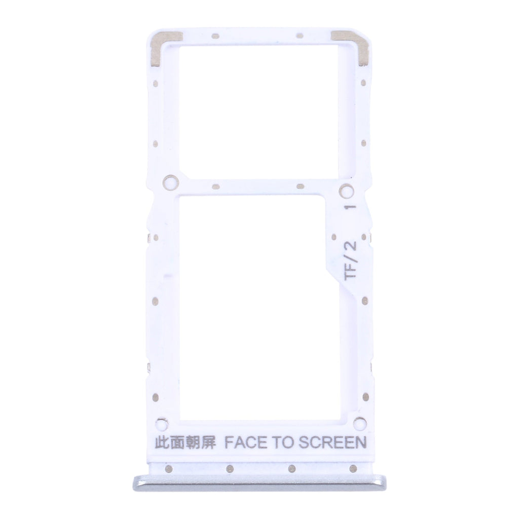 SIM Card Tray + SIM Card Tray / Micro SD Card Tray for Xiaomi Redmi Note 10 5G / Poco M3 Pro 5G / Redmi Note 10T 5G M2103K19G M2103K19C M2103K19PG M2103K19PI(Silver)