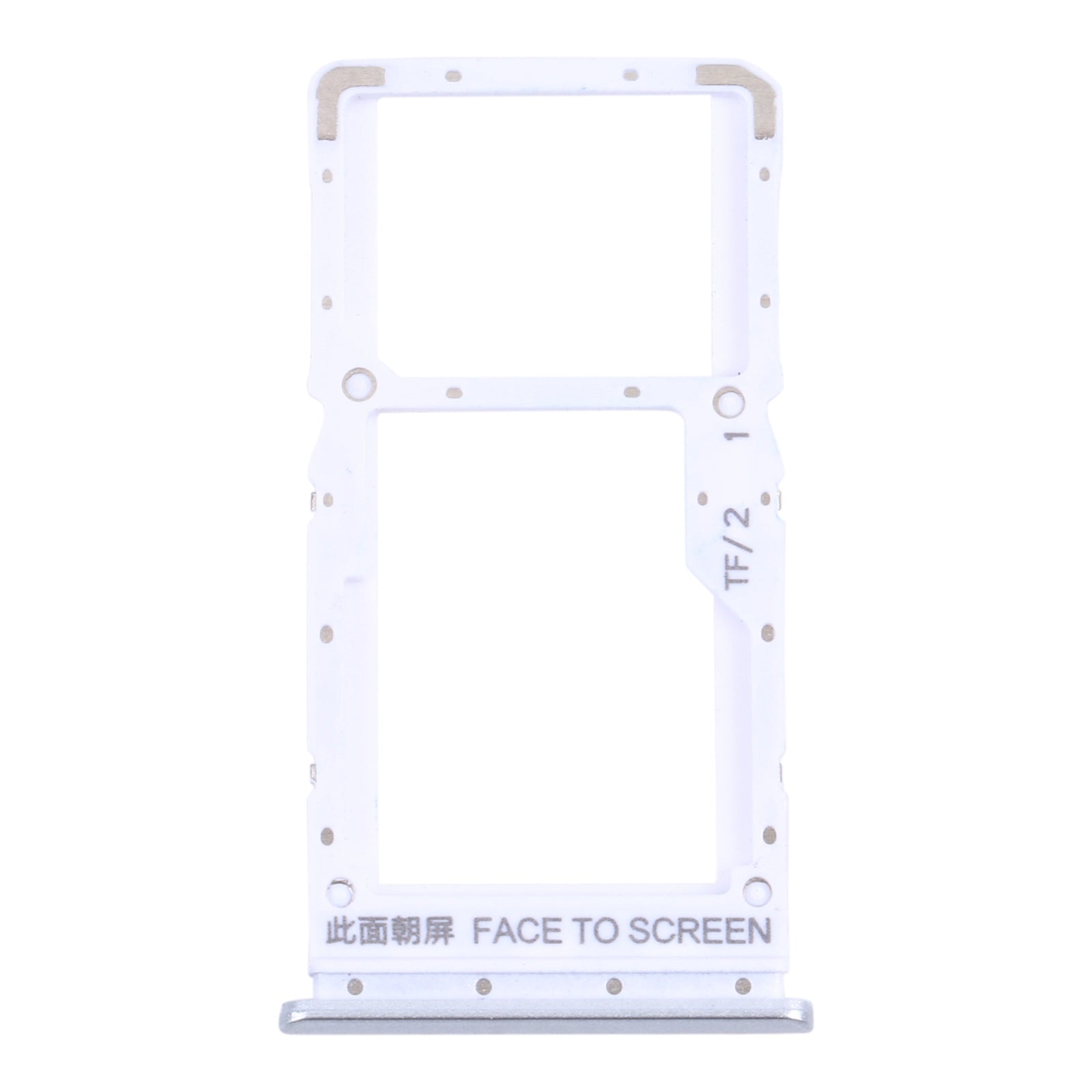 SIM Card Tray + SIM Card Tray / Micro SD Card Tray for Xiaomi Redmi Note 10 5G / Poco M3 Pro 5G / Redmi Note 10T 5G M2103K19G M2103K19C M2103K19PG M2103K19PI(Silver)