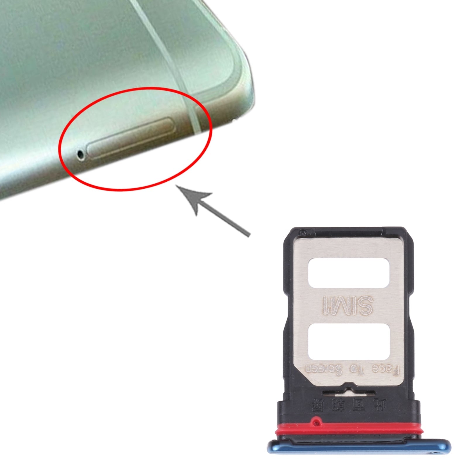 SIM Card Tray + SIM Card Tray for Xiaomi Redmi K40 Pro / Redmi K40 / Redmi K40 Pro+ / Poco F3 / Mi 11i / Mi 11X / Mi 11X Pro(Blue)
