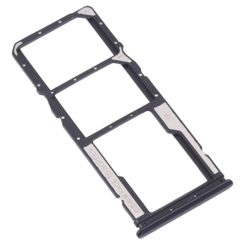SIM Card Tray + SIM Card Tray + Micro SD Card Tray for Xiaomi Redmi 9T 4G / Redmi Note 9 4G J19S M2010J19SC M2010J19SG M2010J19SY (Black)