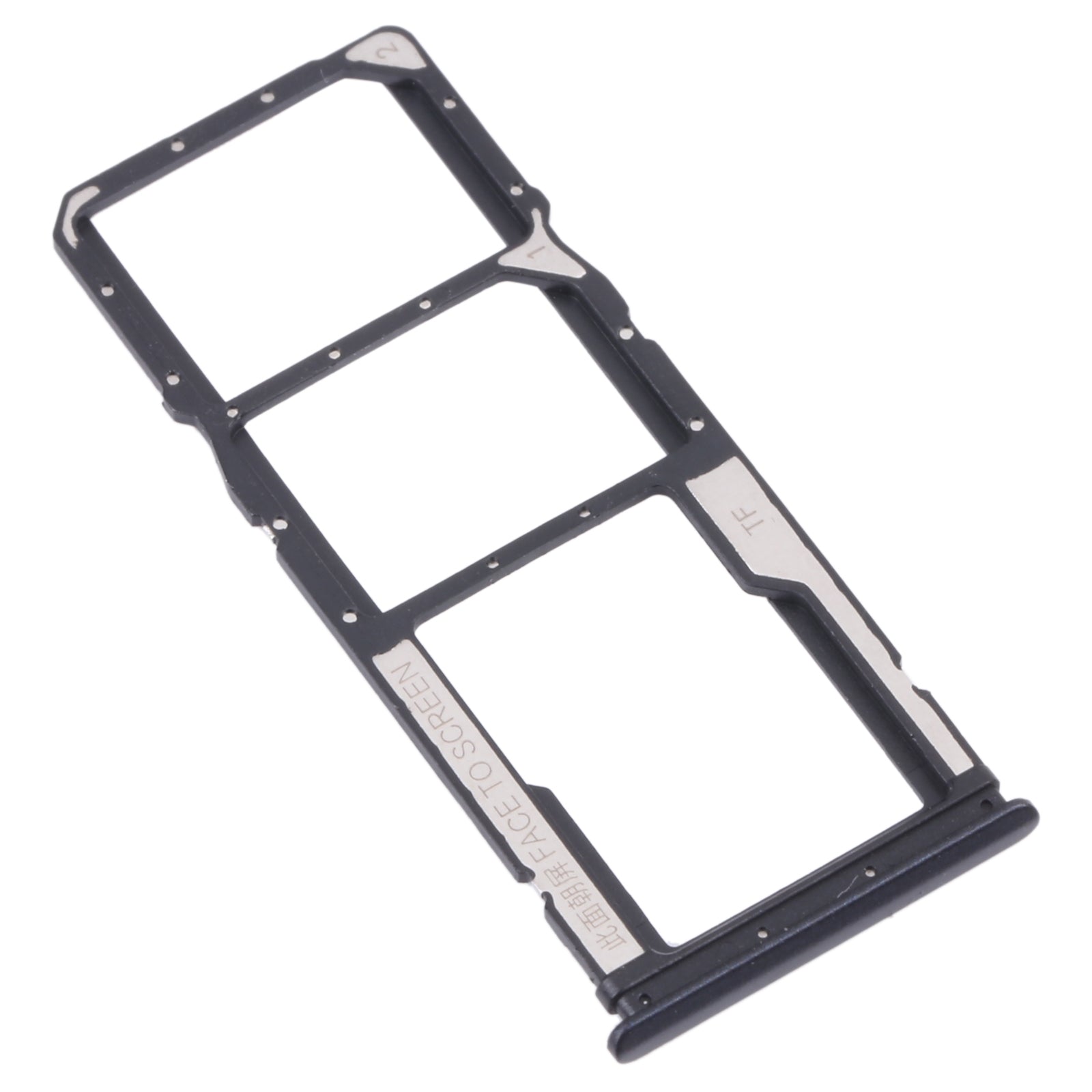 SIM Card Tray + SIM Card Tray + Micro SD Card Tray for Xiaomi Redmi 9T 4G / Redmi Note 9 4G J19S M2010J19SC M2010J19SG M2010J19SY (Black)
