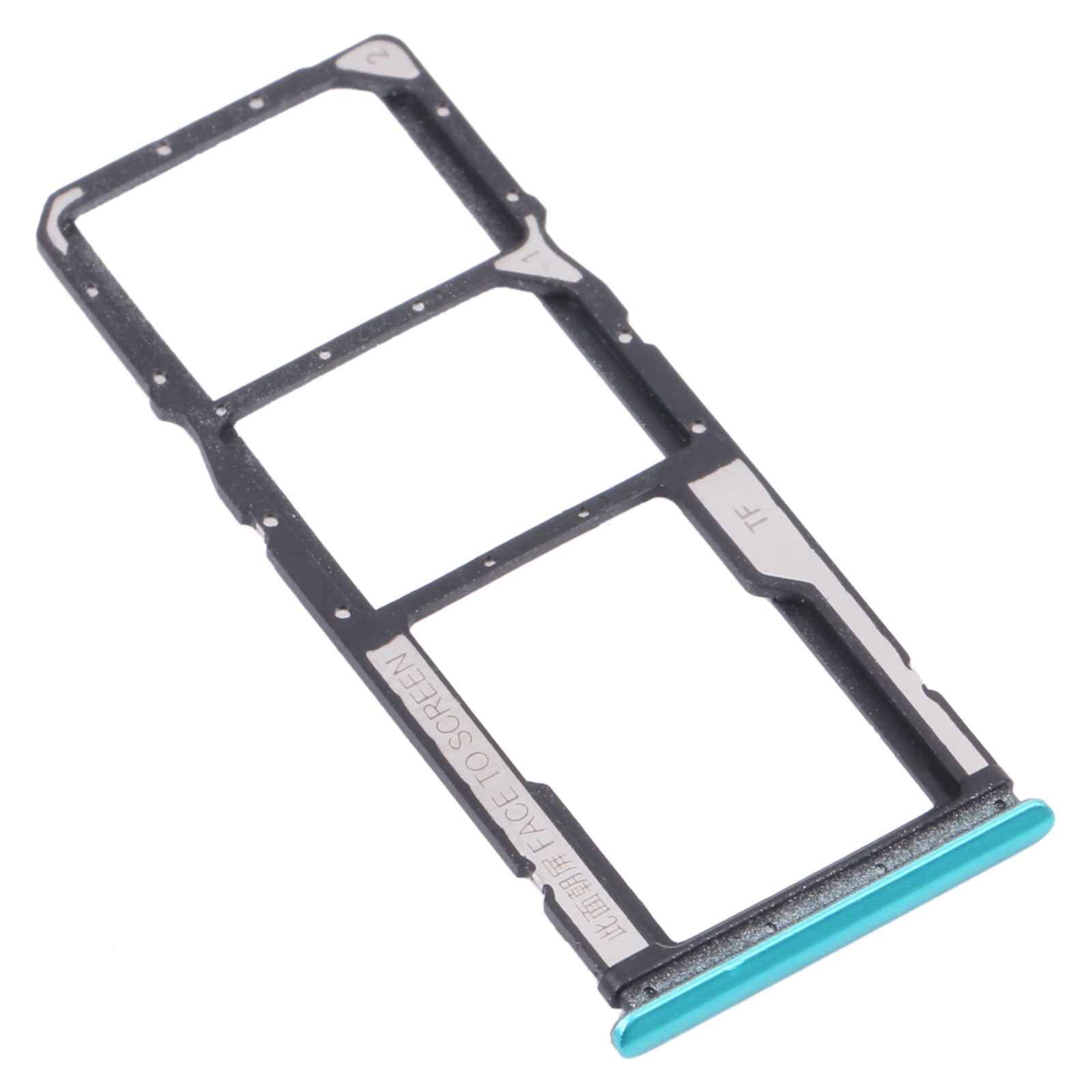 SIM Card Tray + SIM Card Tray + Micro SD Card Tray for Xiaomi Redmi 9T 4G / Redmi Note 9 4G J19S M2010J19SC M2010J19SG M2010J19SY (Green)
