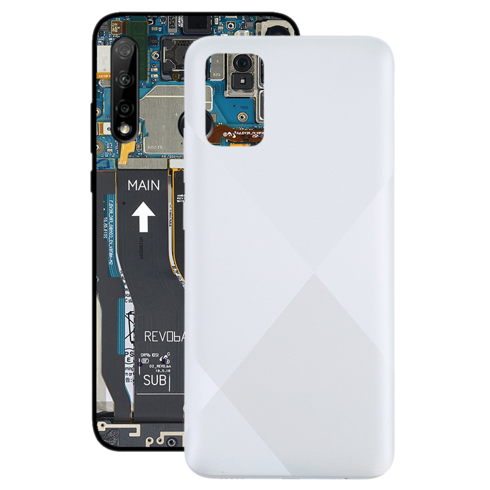 For Samsung Galaxy A02s SM-A025F Battery Back Cover (White)