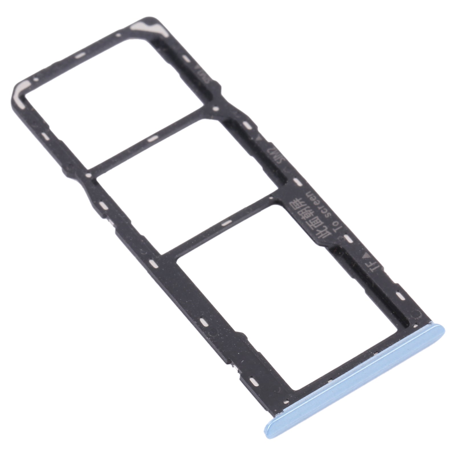For OPPO Realme C12 RMX2189  SIM Card Tray + SIM Card Tray + Micro SD Card Tray (Blue)