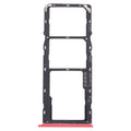 For OPPO Realme C12 RMX2189  SIM Card Tray + SIM Card Tray + Micro SD Card Tray (Red)