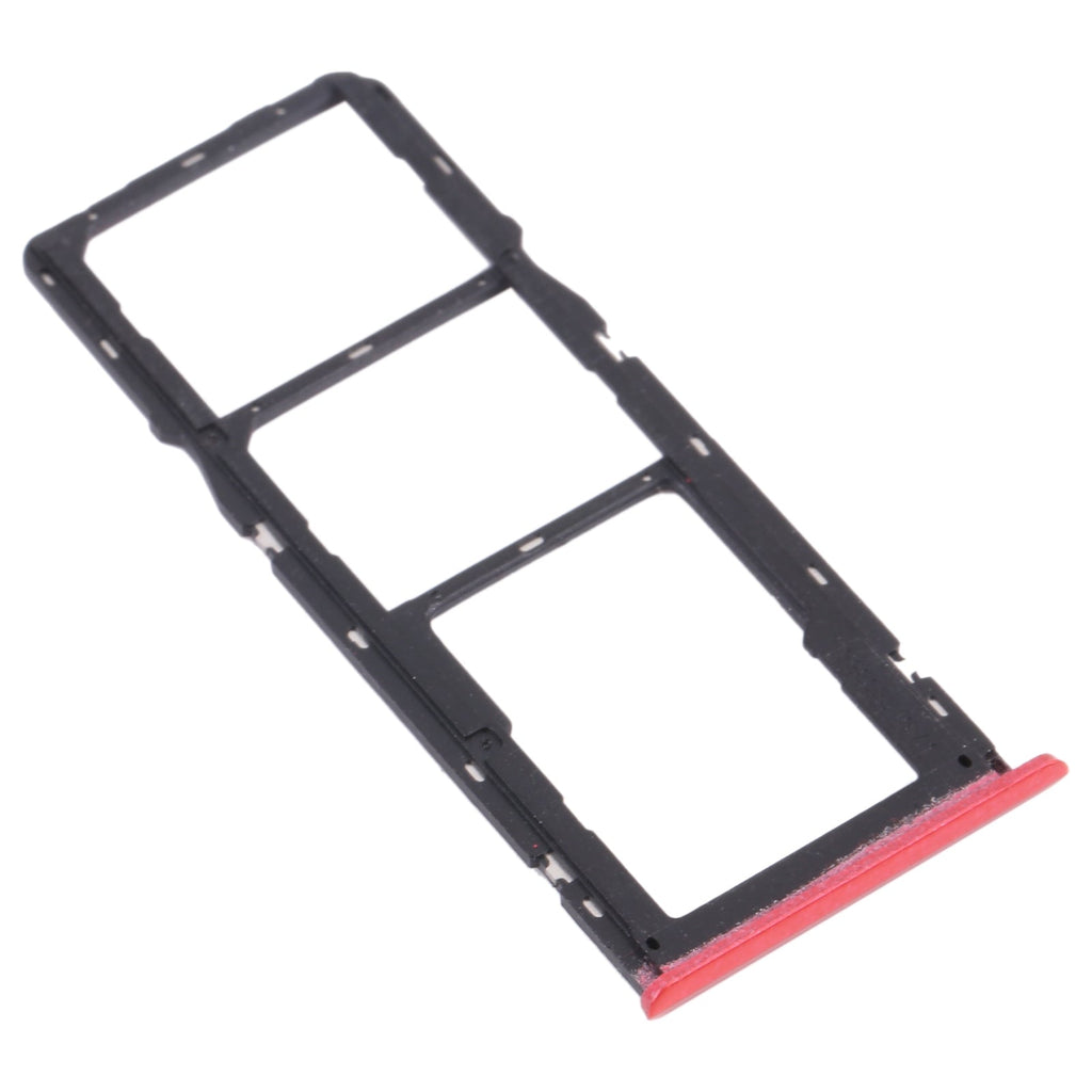 For OPPO Realme C12 RMX2189  SIM Card Tray + SIM Card Tray + Micro SD Card Tray (Red)