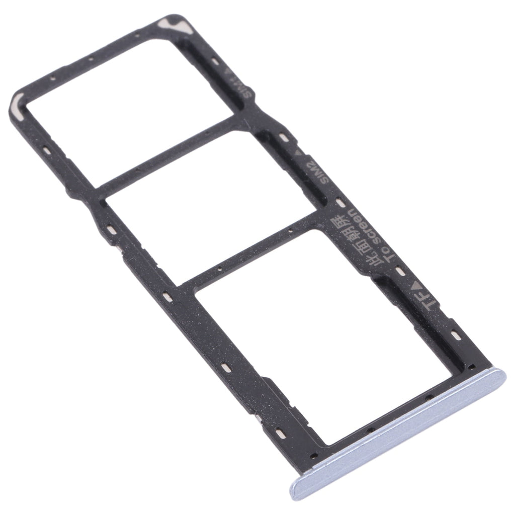 For OPPO Realme C12 RMX2189  SIM Card Tray + SIM Card Tray + Micro SD Card Tray (Silver)
