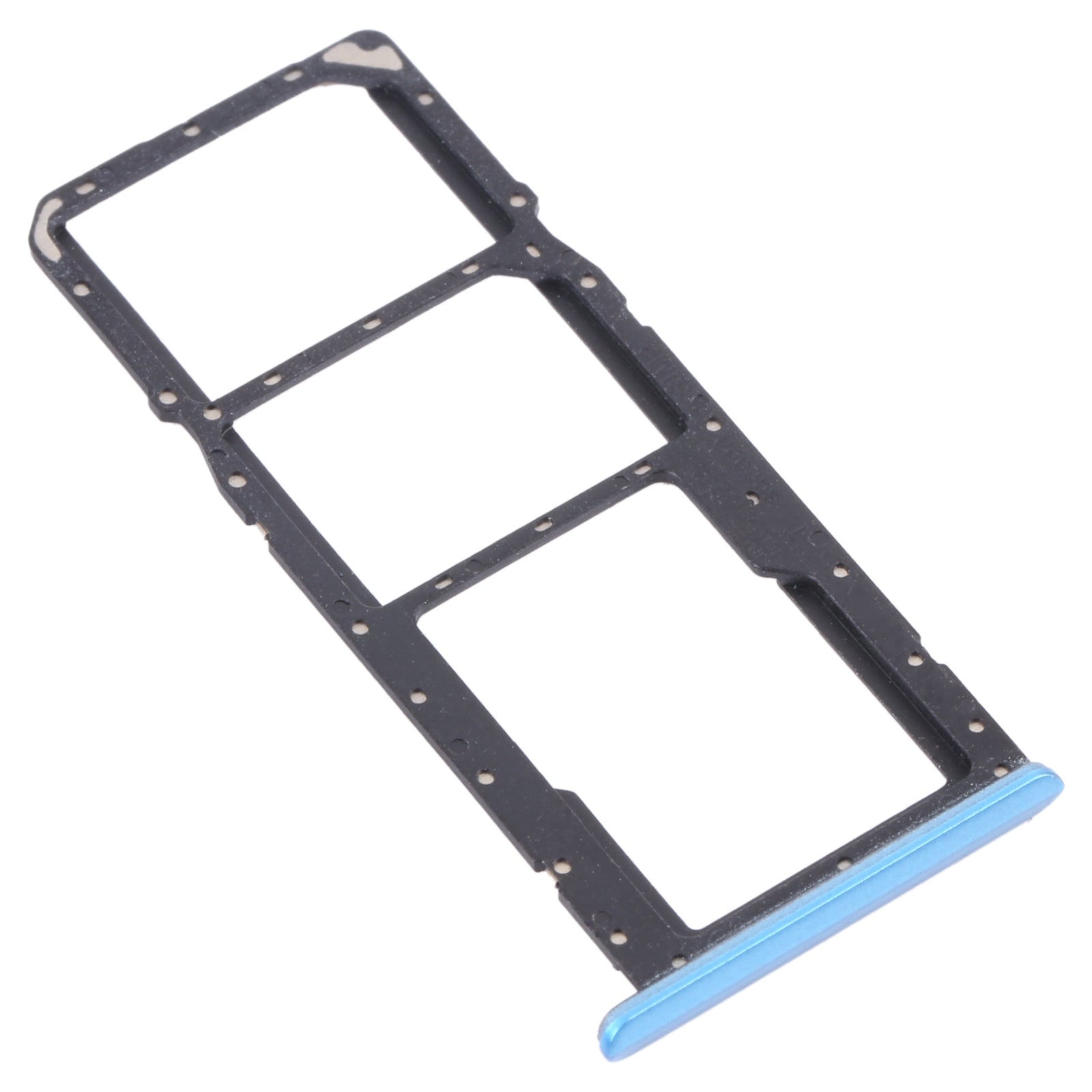 For OPPO Realme C21 / Realme C21Y RMX3201,RMX3261  SIM Card Tray + SIM Card Tray + Micro SD Card Tray (Blue)