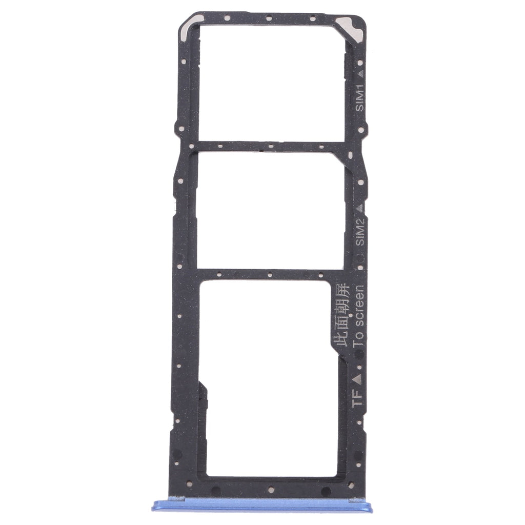 For OPPO Realme 7 (Asia) RMX2151, RMX2163  SIM Card Tray + SIM Card Tray + Micro SD Card Tray (Blue)