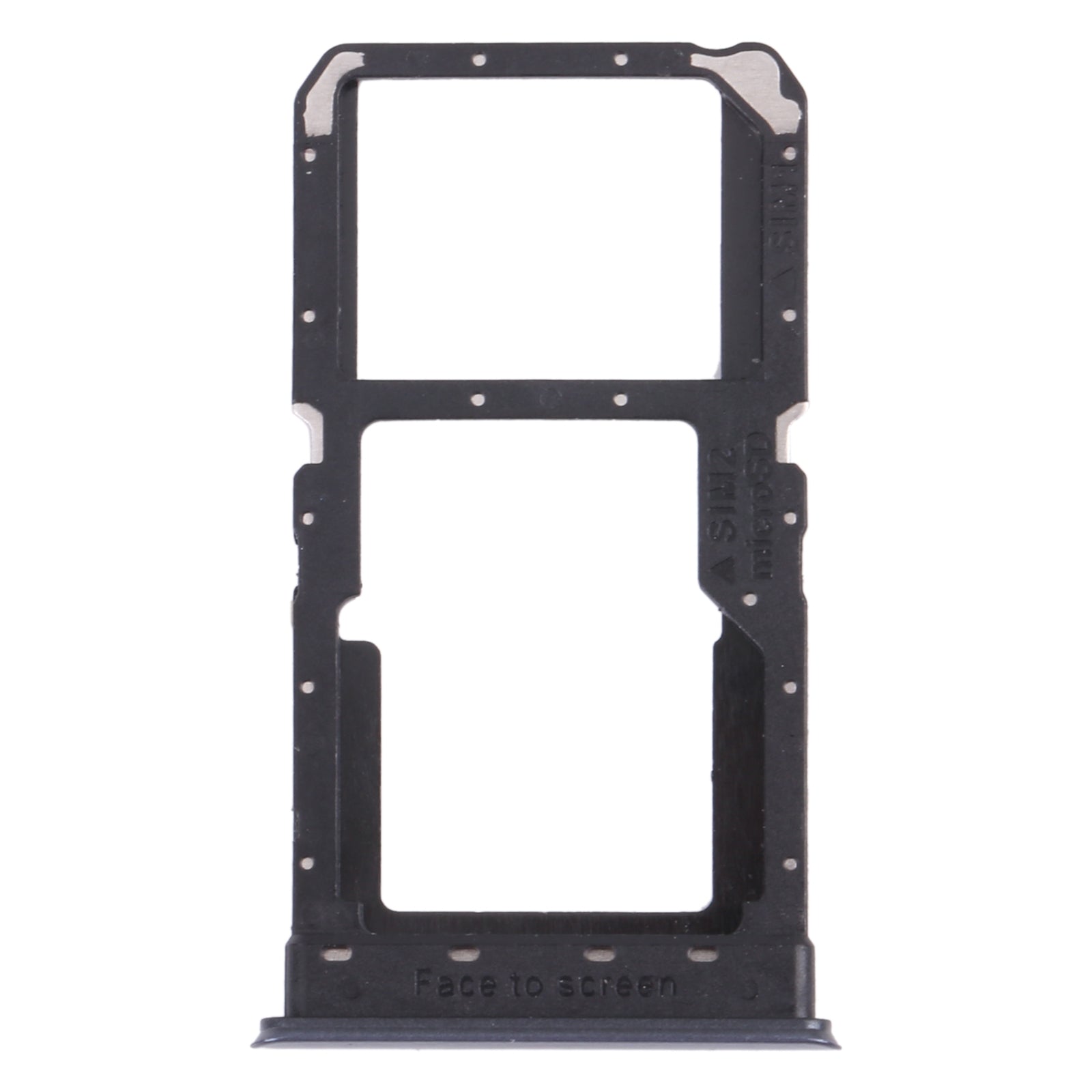 For OPPO Realme V5 5G  SIM Card Tray + SIM Card Tray / Micro SD Card Tray (Black)