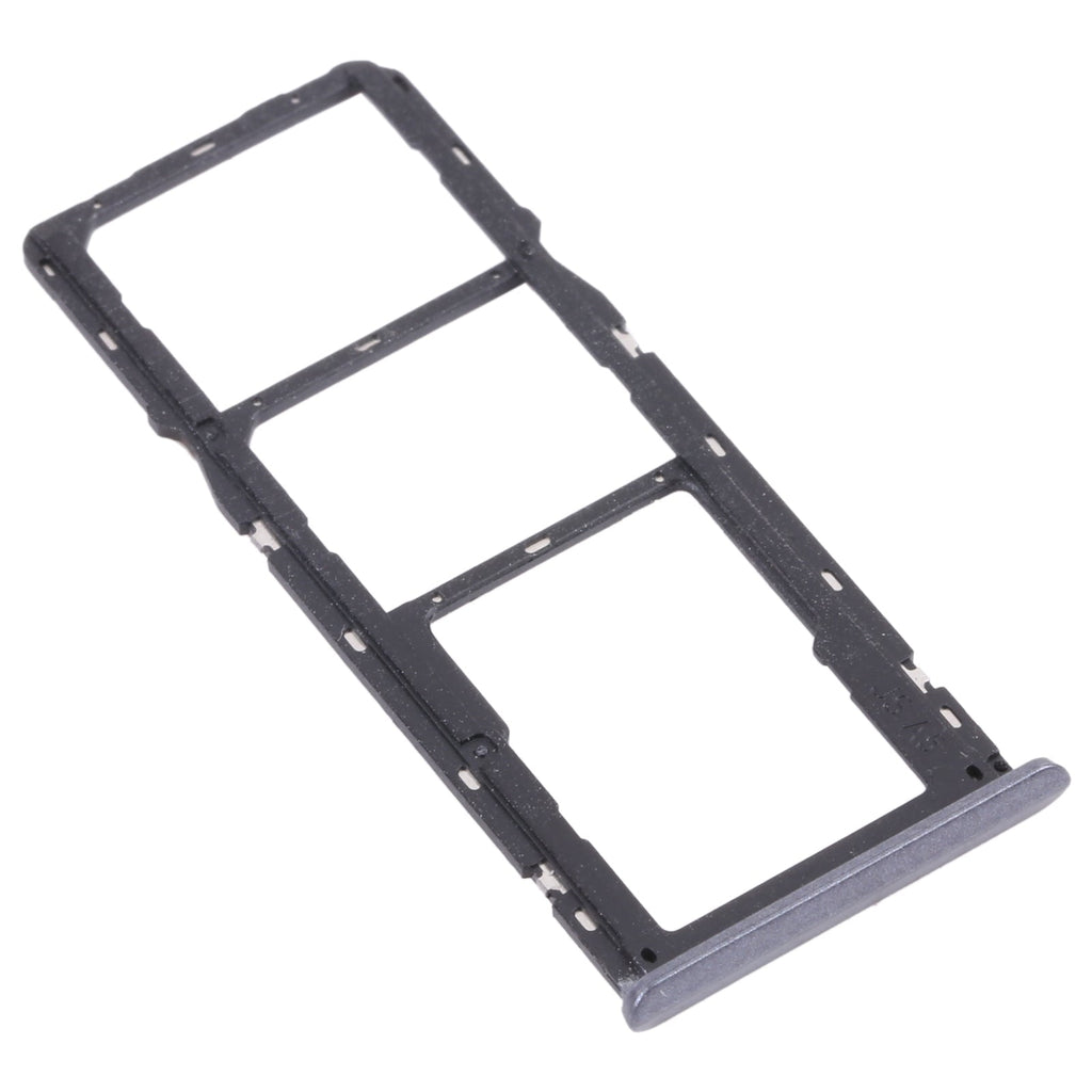 For OPPO Realme 6i (India) RMX2002 SIM Card Tray + SIM Card Tray + Micro SD Card Tray (Black)