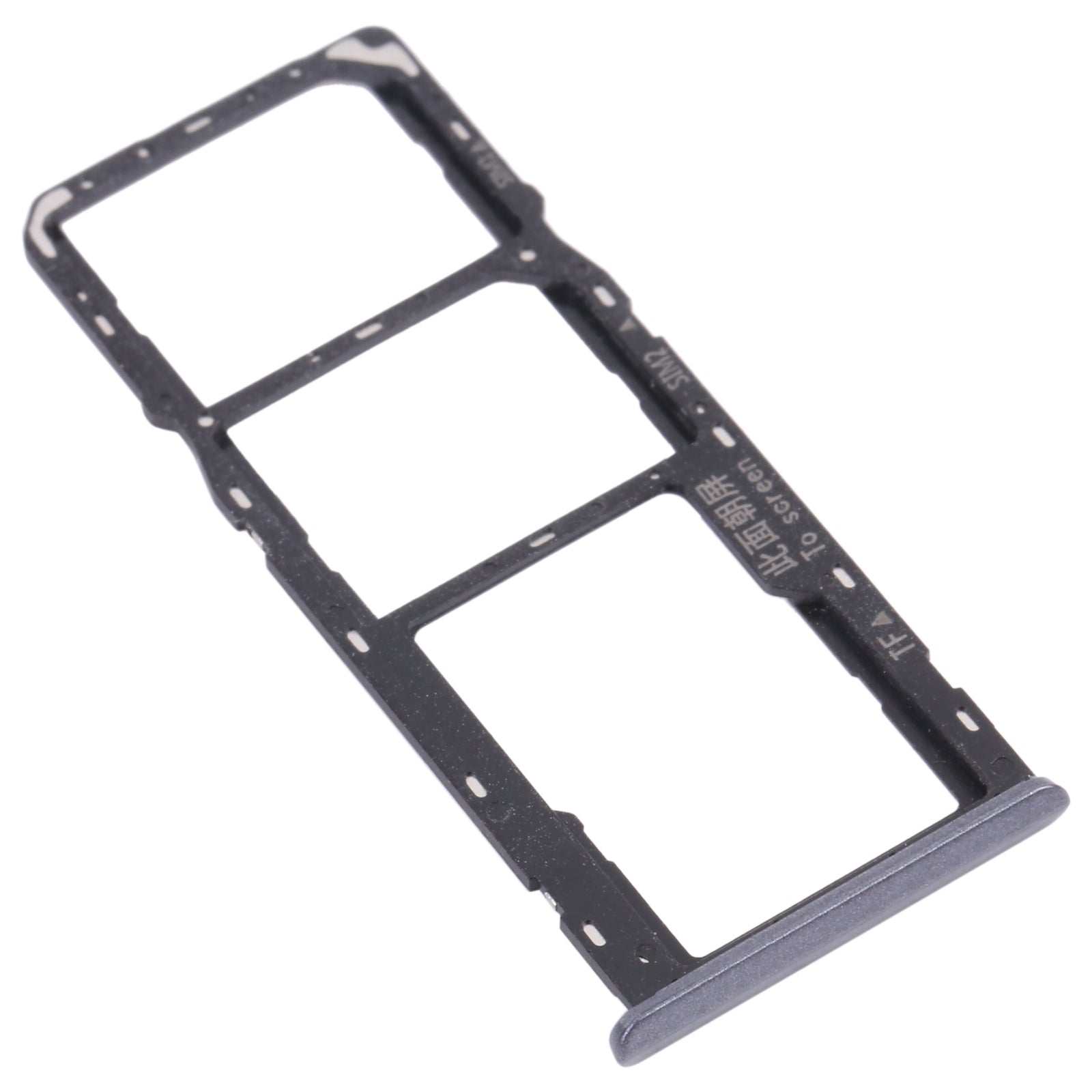 For OPPO Realme C3 RMX2027, RMX2020, RMX2021  SIM Card Tray + SIM Card Tray + Micro SD Card Tray (Grey)