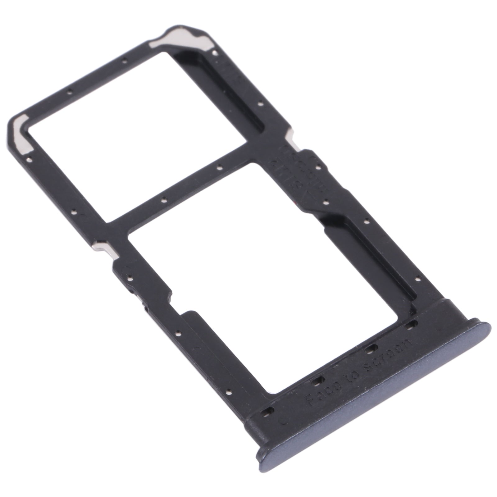 For OPPO K7X / Realme V5 / Realme Q2 PERM00 SIM Card Tray + SIM Card Tray / Micro SD Card Tray (Black)