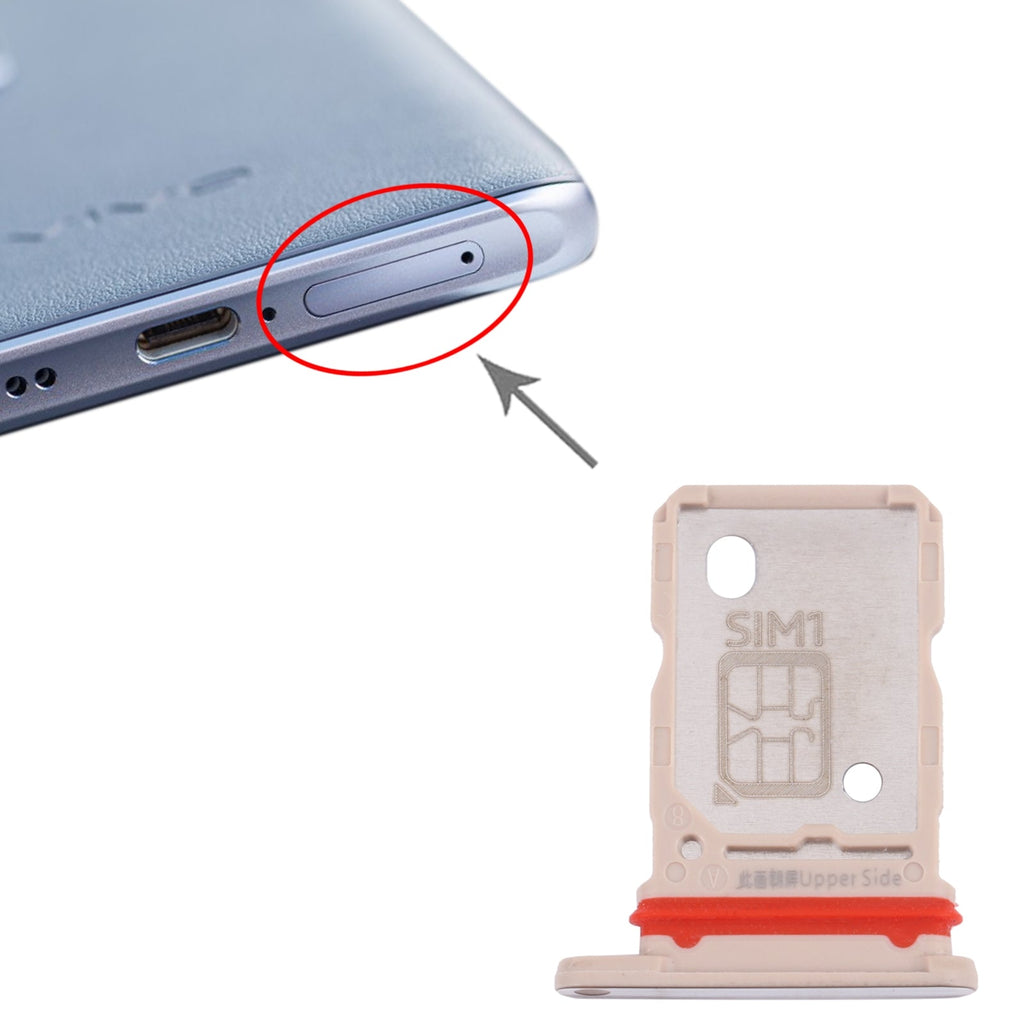 For vivo X60 Pro+ V2056A SIM Card Tray + SIM Card Tray (Gold)