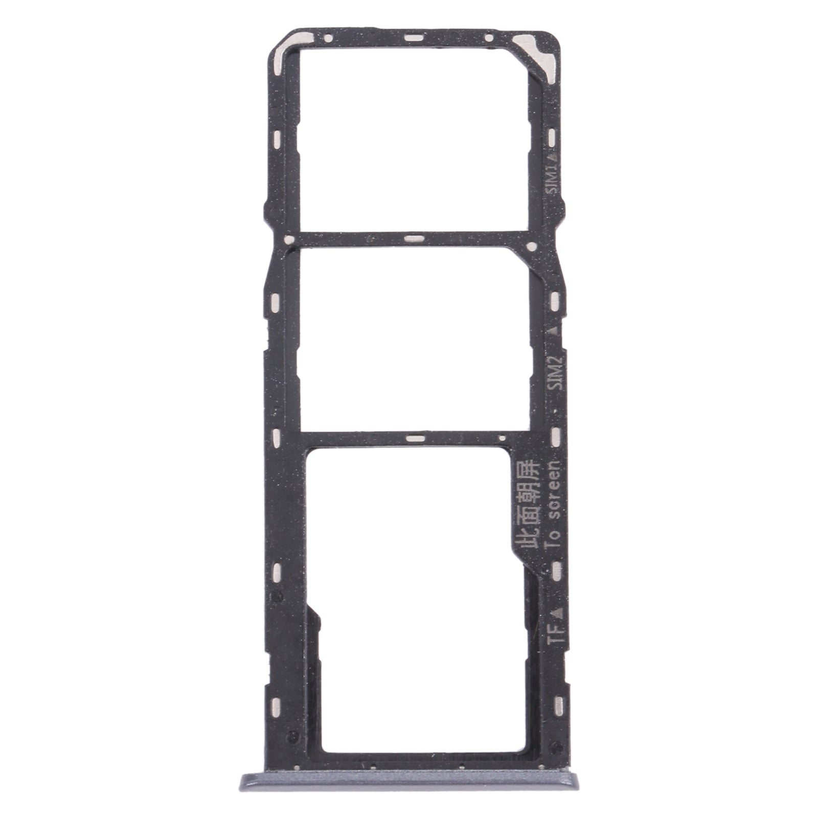 For OPPO Realme 6  SIM Card Tray + SIM Card Tray + Micro SD Card Tray (Black)