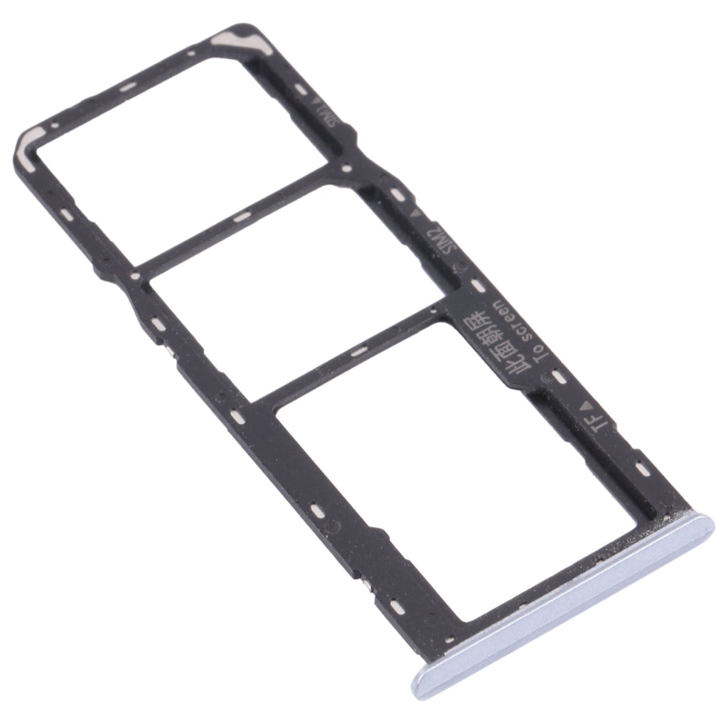 For OPPO Realme Narzo 20  SIM Card Tray + SIM Card Tray + Micro SD Card Tray (Silver)