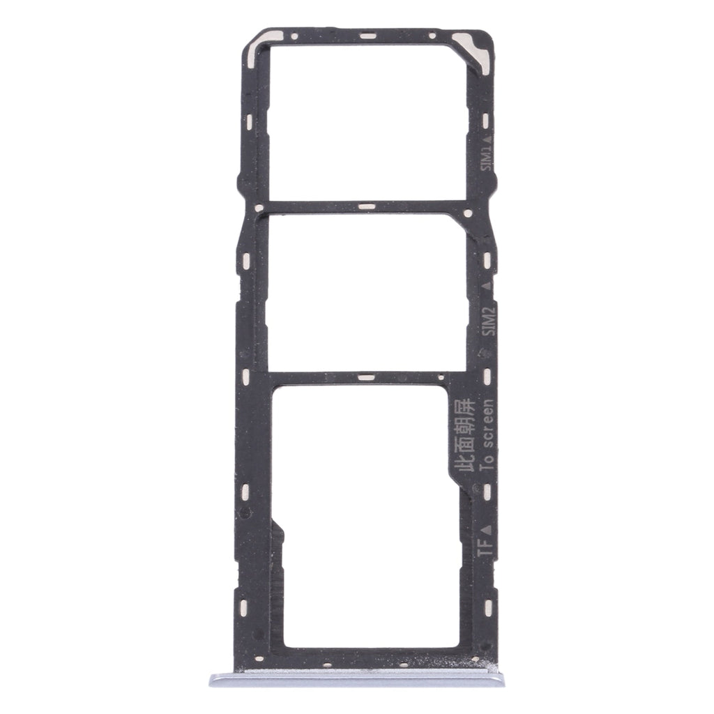 For OPPO Realme Narzo 20  SIM Card Tray + SIM Card Tray + Micro SD Card Tray (Silver)