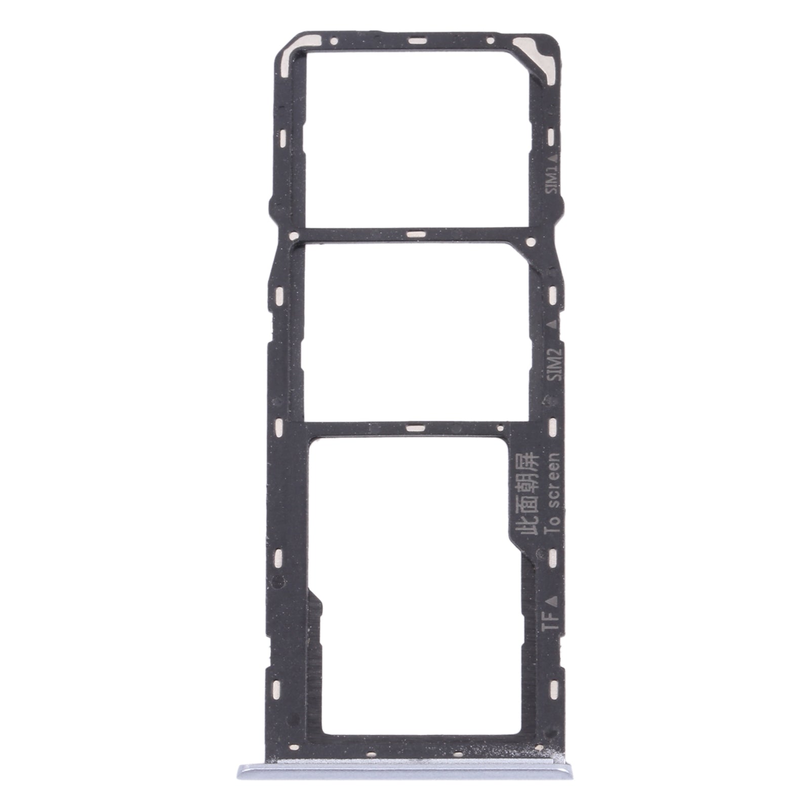 For OPPO Realme Narzo 20  SIM Card Tray + SIM Card Tray + Micro SD Card Tray (Silver)