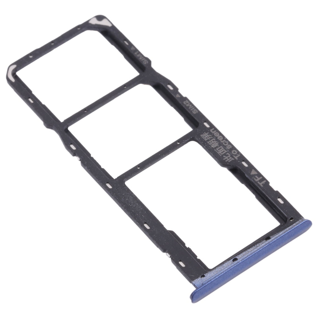For OPPO Realme C15 RMX2180  SIM Card Tray + SIM Card Tray + Micro SD Card Tray (Blue)