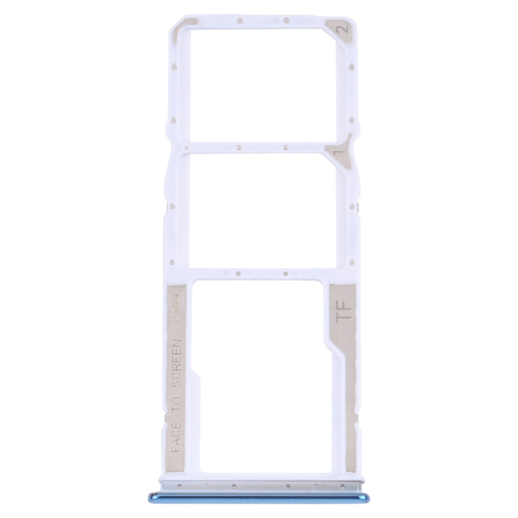 SIM Card Tray + SIM Card Tray + Micro SD Card Tray for Xiaomi Redmi Note 10 4G / Redmi Note 10S M2101K7AI, M2101K7AG, M2101K7BG, M2101K7BI, M2101K7BNY, M2101K7BL (Blue)