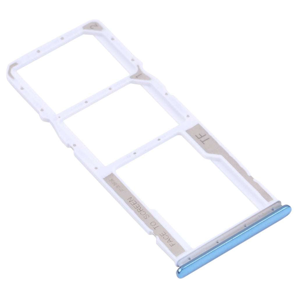 SIM Card Tray + SIM Card Tray + Micro SD Card Tray for Xiaomi Redmi Note 10 4G / Redmi Note 10S M2101K7AI, M2101K7AG, M2101K7BG, M2101K7BI, M2101K7BNY, M2101K7BL (Blue)