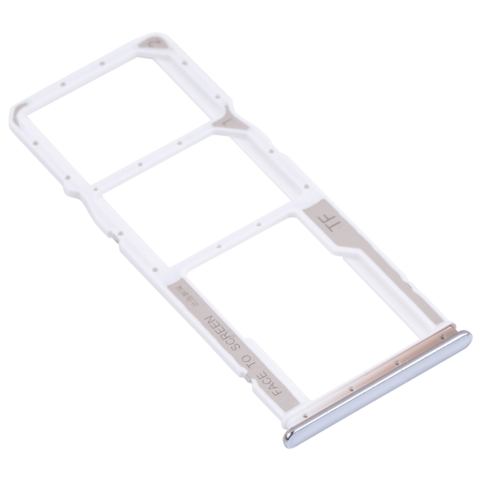 SIM Card Tray + SIM Card Tray + Micro SD Card Tray for Xiaomi Redmi Note 10 4G / Redmi Note 10S M2101K7AI, M2101K7AG, M2101K7BG, M2101K7BI, M2101K7BNY, M2101K7BL (White)