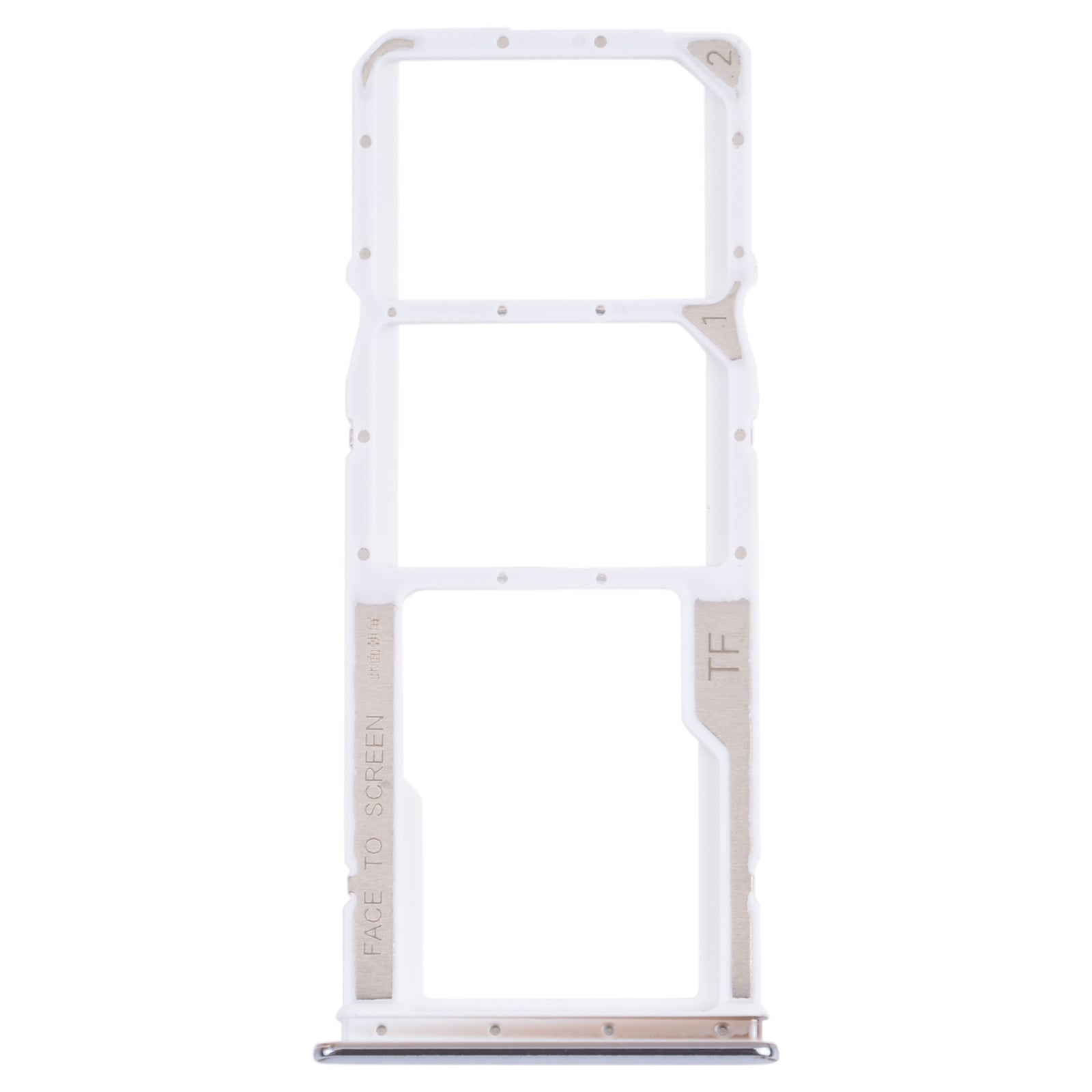 SIM Card Tray + SIM Card Tray + Micro SD Card Tray for Xiaomi Redmi Note 10 4G / Redmi Note 10S M2101K7AI, M2101K7AG, M2101K7BG, M2101K7BI, M2101K7BNY, M2101K7BL (White)