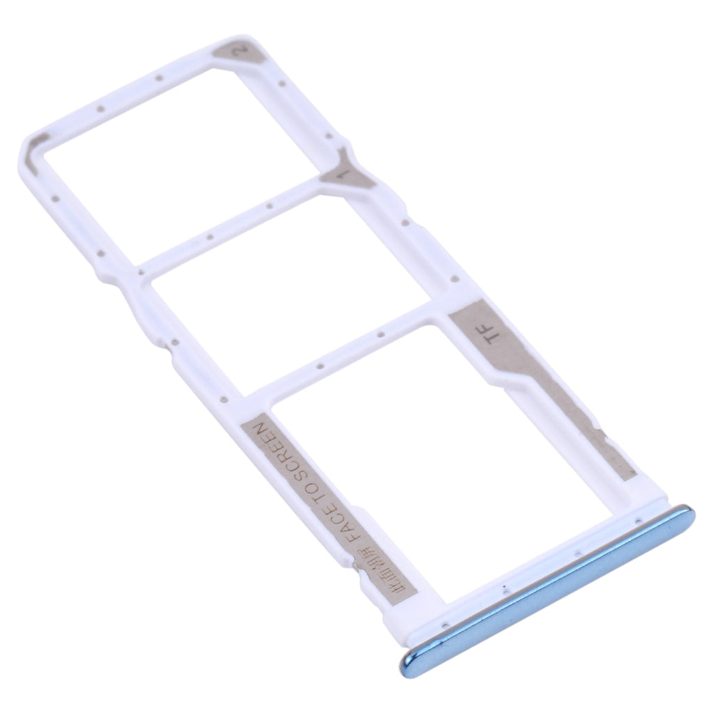 SIM Card Tray + SIM Card Tray + Micro SD Card Tray for Xiaomi Redmi Note 10 Pro 4G / Redmi Note 10 Pro Max / Redmi Note 10 Pro (India) M2101K6G, M2101K6R, M2101K6I, M2101K6P (Blue)