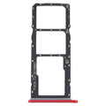 For ZTE Blade V40 Vita SIM Card Tray + SIM Card Tray + Micro SD Card Tray (Red)