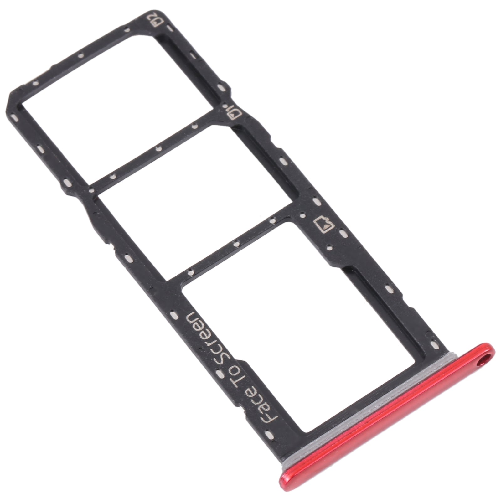 For ZTE Blade V40 Vita SIM Card Tray + SIM Card Tray + Micro SD Card Tray (Red)