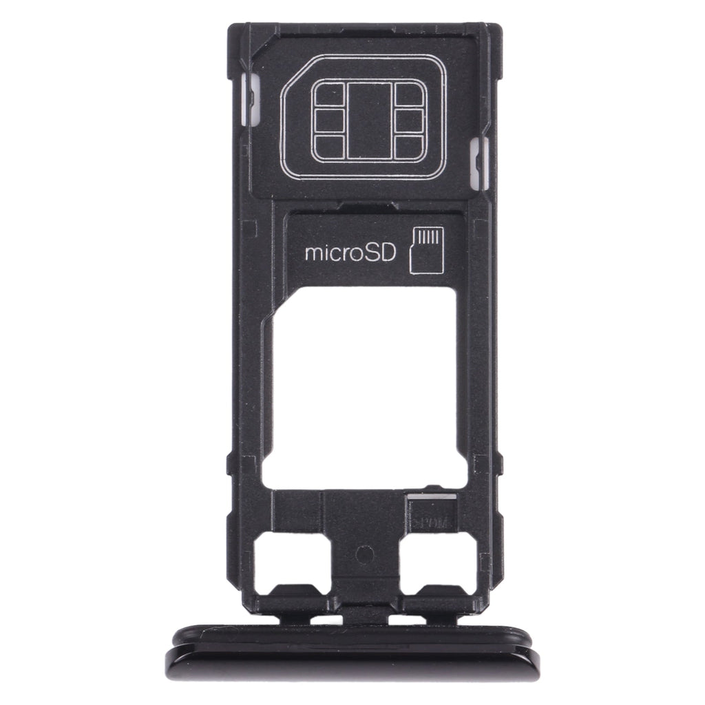 SIM Card Tray + Micro SD Card Tray for Sony Xperia 1 / Xperia XZ4 (Black)