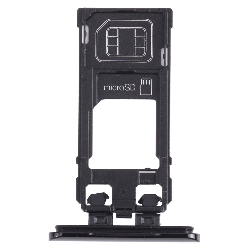 SIM Card Tray + Micro SD Card Tray for Sony Xperia 5 (Black)