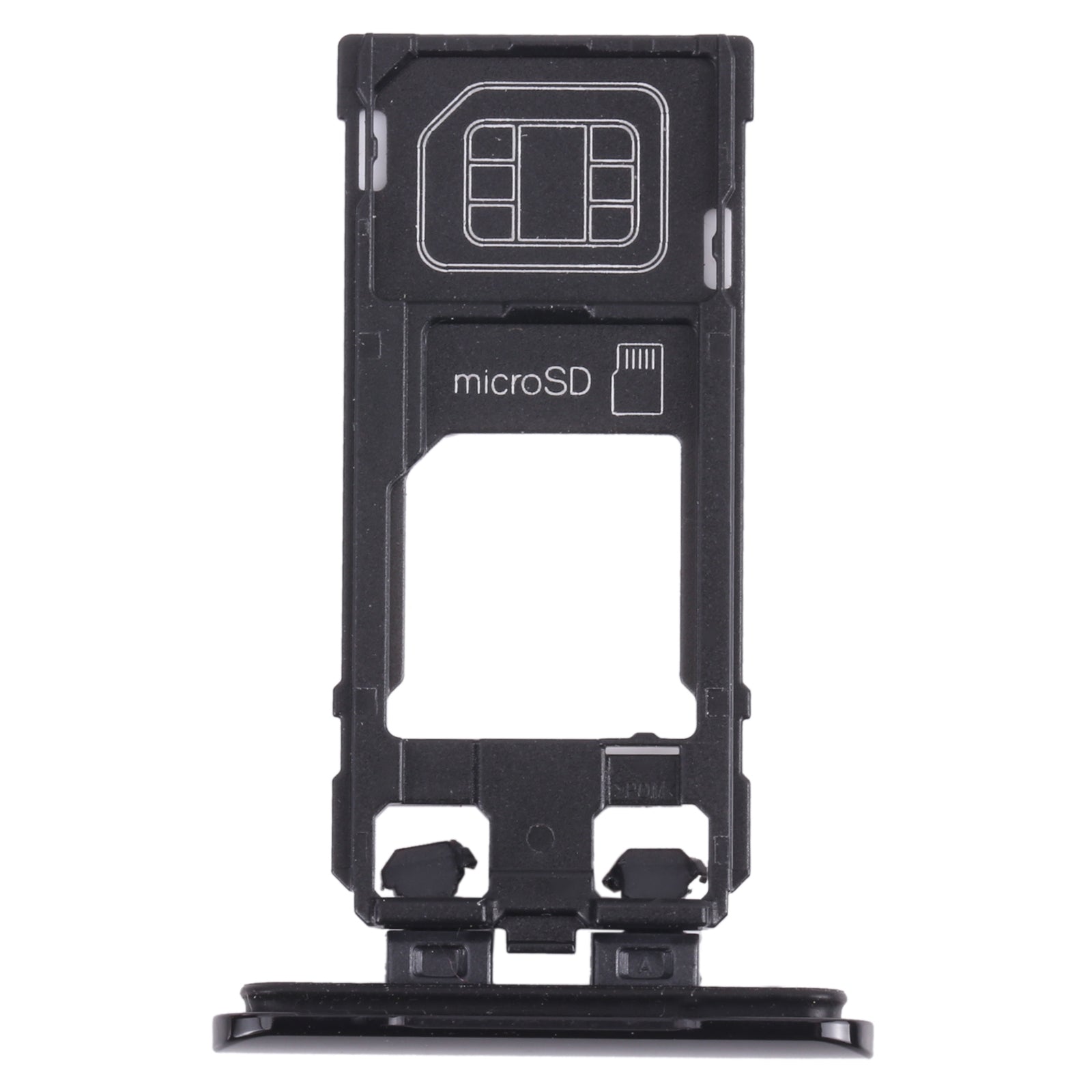 SIM Card Tray + Micro SD Card Tray for Sony Xperia 5 (Black)