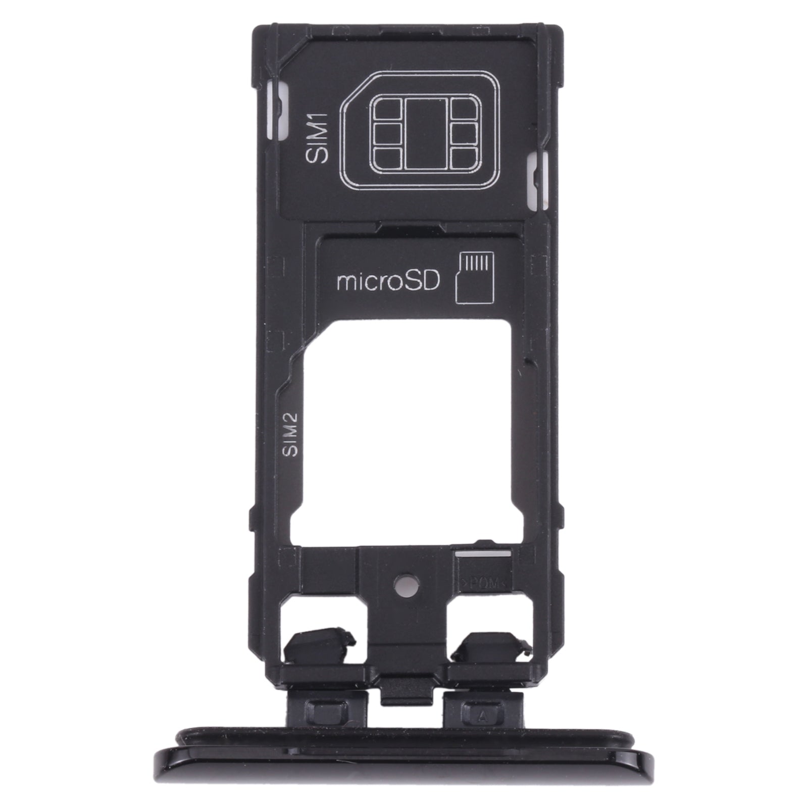 SIM Card Tray + SIM Card Tray / Micro SD Card Tray for Sony Xperia 5 (Black)