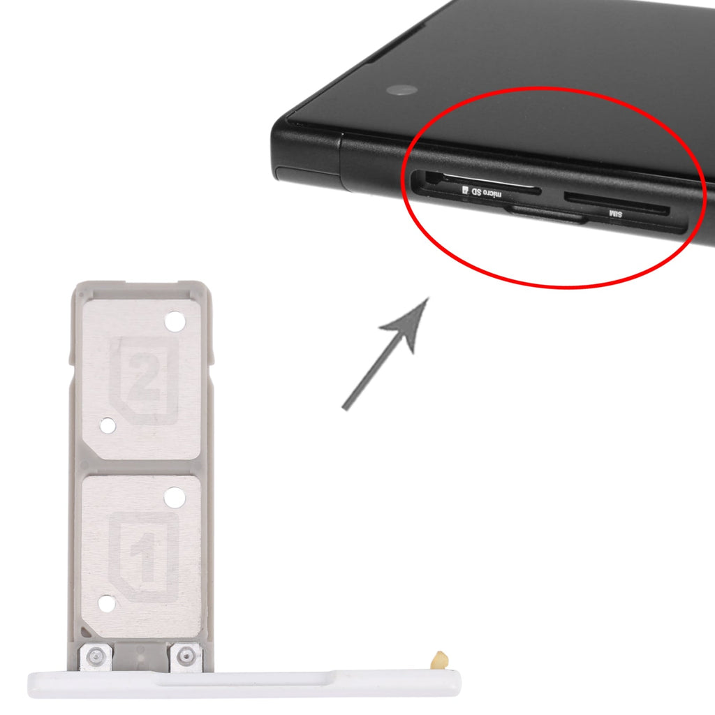 SIM Card Tray + SIM Card Tray for Sony Xperia XA1 Ultra / Xperia XA1 (White)