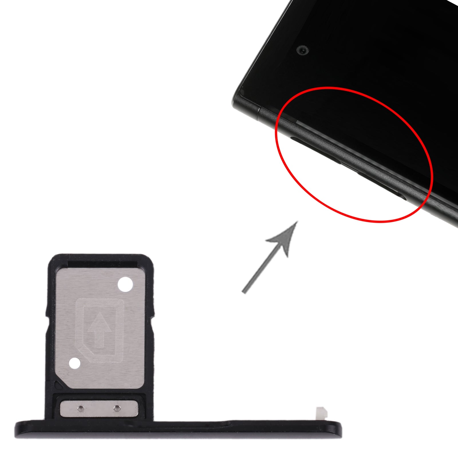 SIM Card Tray for Sony Xperia XA1 Plus (Black)