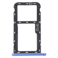 For ZTE Blade A52 SIM Card Tray + SIM Card Tray / Micro SD Card Tray (Blue)