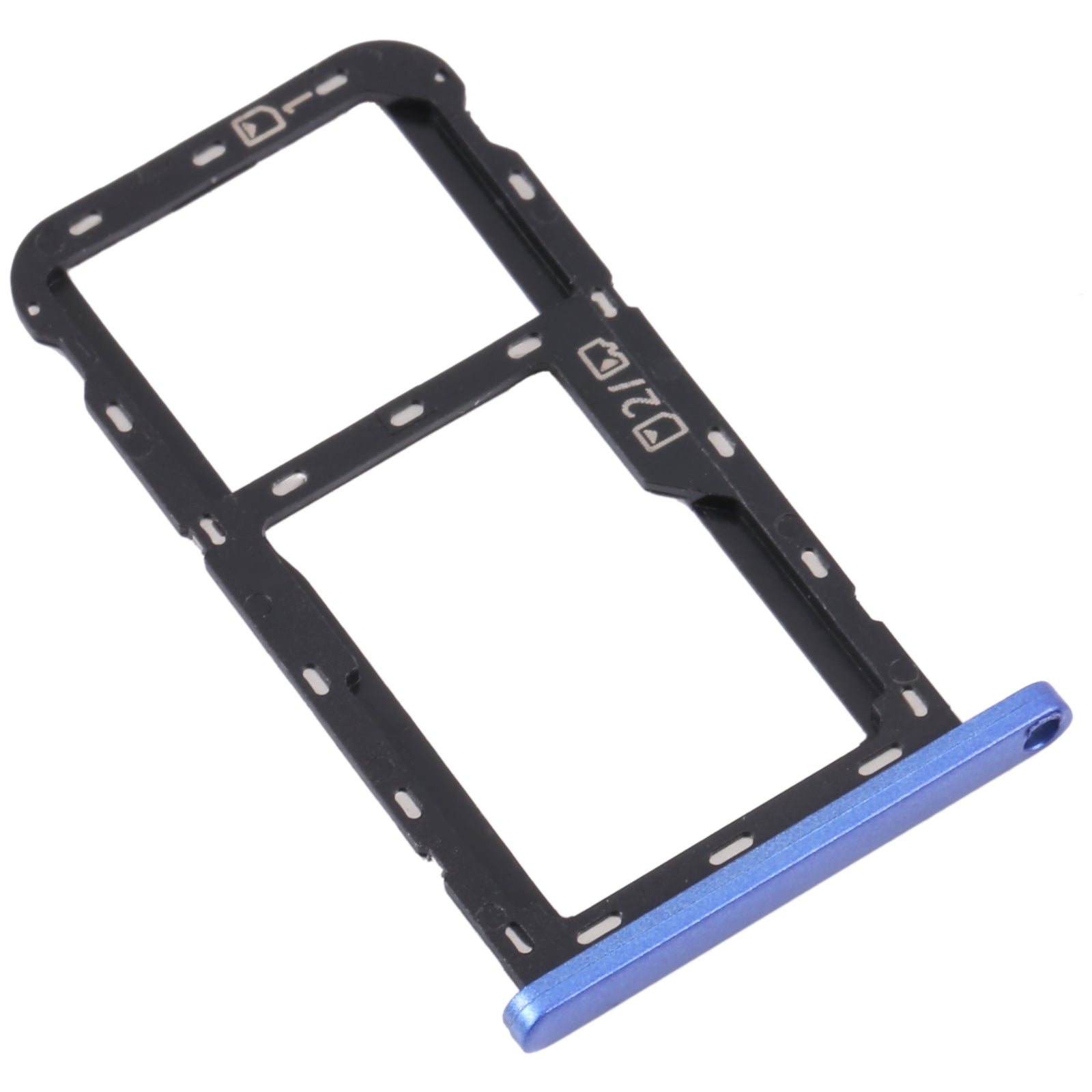 For ZTE Blade A72 SIM Card Tray + SIM Card Tray / Micro SD Card Tray (Blue)